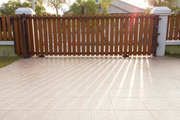 driveway gate wooden design install los angeles