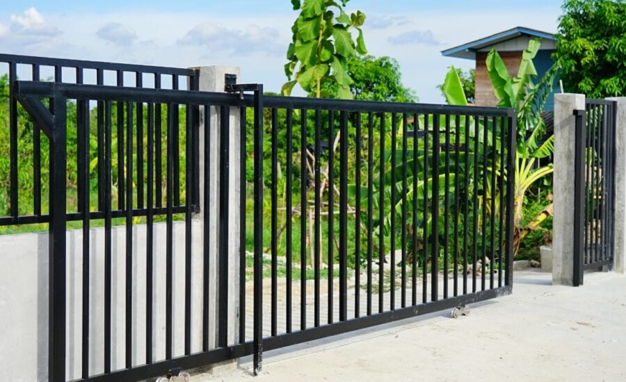 Affordable gate repair service team working on residential gate in Los Angeles