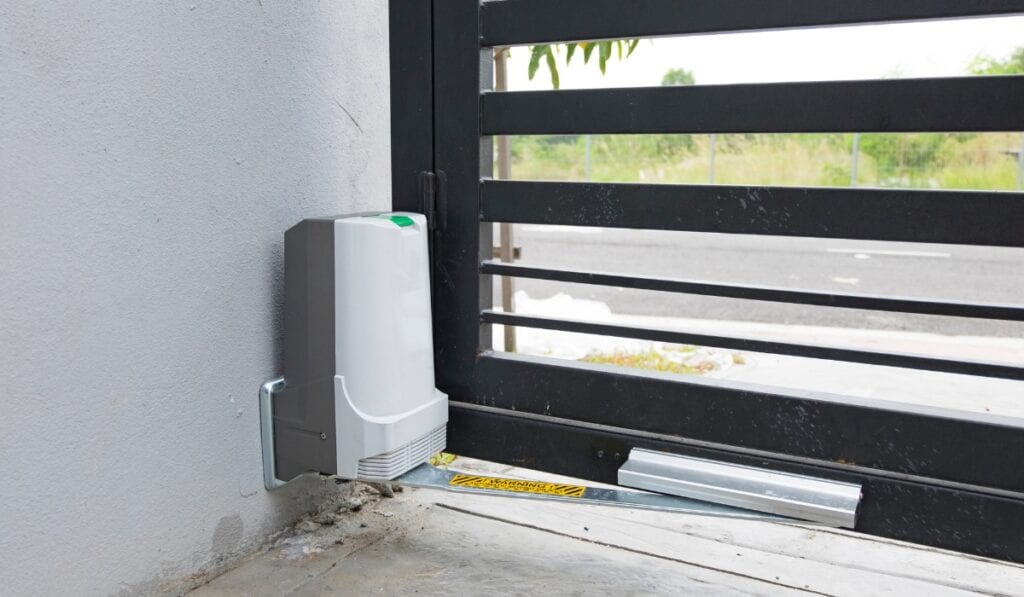 Cleaning automatic sliding gate track for proper movement