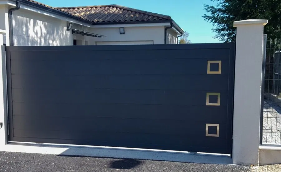 Comparison between gate repair and gate replacement showing damaged and new gate