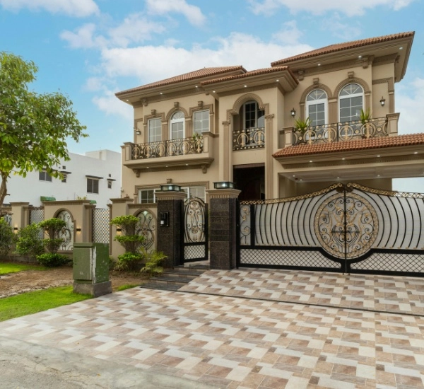 Elegant metal swing gate