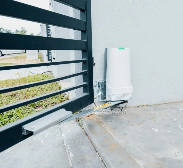 Gate motor installation and service for automated above ground access systems in a residential area