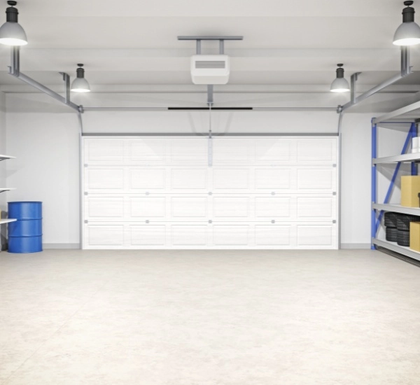 Heavy duty garage door hinges installed