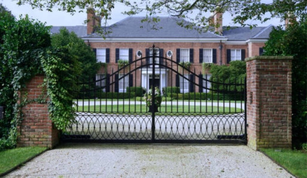 Automatic gate safety sensor being tested for proper function